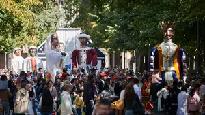 Cambios en los horarios de los Gigantes de Pamplona por San Saturnino ante la lluvia