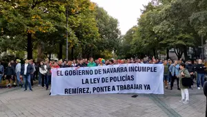 Los policías forales siguen enfrentándose al gobierno de Chivite y piden la dimisión de Remírez