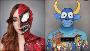 Eva Carrillo, la navarra tiktoker que pinta dibujos en su cuerpo que impresionan