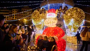 Se llevan el reno más fotografiado de la decoración navideña de Pamplona