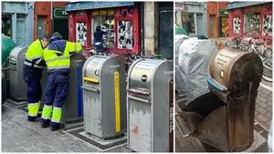 La quema de un contenedor le cuesta miles de euros a la Mancomunidad de Pamplona