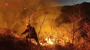 Jornada de incendios en Navarra: la escasez de lluvias y el viento sur avivan las llamas