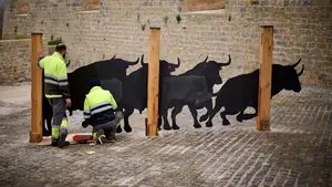 Bildu no rechaza las pintadas aparecidas en los toros de San Fermín en Santo Domingo