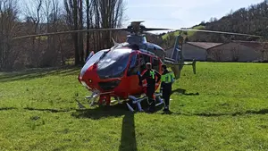 Evacuada en helicóptero una joven de 17 años en Navarra tras una brutal caída de su bicicleta