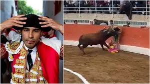 Un torero habitual de Pamplona sufre una grave cogida aprisionado contra las tablas