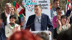 Otegi pide la patria vasca en Pamplona: "Queremos una Navarra que dependa sólo de los navarros"