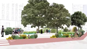 Lavado de cara en Pamplona: la calle 'de la fuente' donde el agua gana más protagonismo