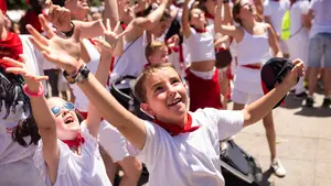 El calor no impide decir adiós a los gigantes: las emotivas imágenes de la despedida de la Comparsa
