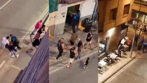 Pelea multitudinaria en un pueblo de Navarra: los impactantes vídeos que terminan con un detenido