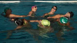 De Pamplona a Japón, 8 navarras con una media de 56 años que compiten en el Mundial de Natación Sincronizada