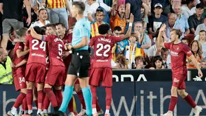 Osasuna se guarda la traca para el final: las fotos de la gran victoria rojilla en Valencia