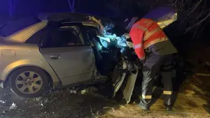 Un joven borracho estrella su coche contra un árbol en Navarra y manda a la copiloto al hospital