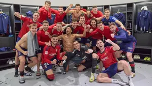 ¡Que bote Tajonar!: la alegría se desborda en el vestuario de Osasuna tras el triunfo