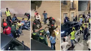 VÍDEO| La Policía Foral aporrea a un grupo de agricultores para que María Chivite pase con su coche