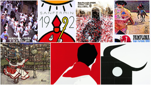 Cartel de San Ferm&iacute;n: todas las obras que han anunciado las fiestas de Pamplona en la historia