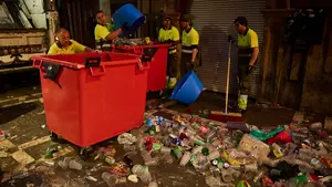 Muere en Pamplona un trabajador que vaciaba contenedores de basura durante San Fermín
