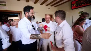 El cohete de Tudela, entre bambalinas: las imágenes de políticos e invitados al inicio de las fiestas