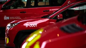 Tres personas trasladadas al hospital por el incendio de su vivienda en Pamplona