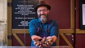 Mikel Álvarez, el castañero de Pamplona: "Tengo las más sanas, hermosas y sabrosas"
