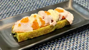 El pincho de un cocinero navarro que ha quedado subcampeón de un concurso de pinchos medievales