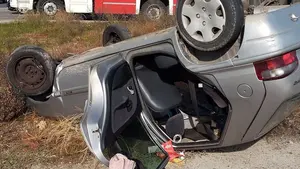 Herida una joven de 27 años tras volcar con su coche en una localidad de Navarra