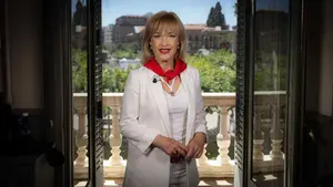 La periodista navarra que lleva más de tres décadas informando de los Sanfermines: "Me siento una privilegiada"