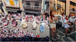 Este vídeo de los gigantes de Pamplona en San Fermín te va a emocionar: bailan el vals de un grupo navarro