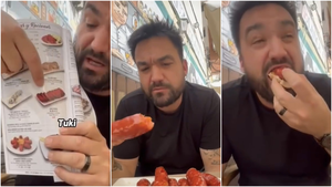 La sorprendente reacción de un tiktoker al probar la chistorra de Navarra por primera vez a 40 grados