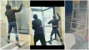 VÍDEO | Radicales violentos atacan a martillazos un edificio de apartamentos turísticos en Pamplona