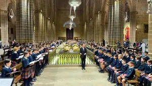 El colegio de Pamplona que llena de villancicos la Catedral para dar la bienvenida a la Navidad