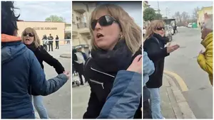 V&Iacute;DEO | La hermana del alcalde socialista de Caparroso increpa a Vox en pleno homenaje a los 'h&eacute;roes del Plus Ultra'