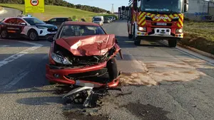 Choque frontal en Tafalla: dos hombres resultan heridos en el accidente