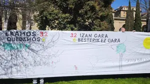 Nueva protesta vecinal contra Asiron por cargarse una zona verde en el centro de Pamplona: de 32 &aacute;rboles a solo 7 en pie