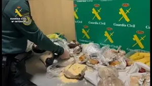 Sorpresa en el control del Aeropuerto de Pamplona: m&aacute;s de 30 kilos de alimentos prohibidos y 600 pastillas