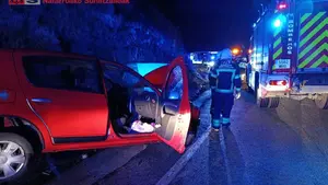Movilizaci&oacute;n de bomberos y polic&iacute;as por un accidente de madrugada en una carretera de Villava