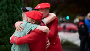 FOTOS | Navarra despide con emoci&oacute;n a los cinco polic&iacute;as forales fallecidos en el tr&aacute;gico accidente de Elgoibar