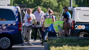 FOTOS | La polic&iacute;a investiga en el lugar en el que ha aparecido un hombre muerto en Pamplona