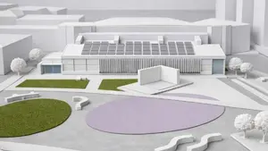 El nuevo edificio que cambiar&aacute; el comedor de tres colegios p&uacute;blicos de la Comarca de Pamplona