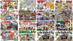 San Ferm&iacute;n 2026: todas las pancartas de las pe&ntilde;as de Pamplona con cr&iacute;ticas a Trump pero sin rastro de Chivite o el PSN