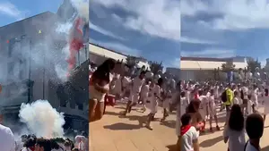 Grave accidente en el chupinazo de No&aacute;in: la explosi&oacute;n de varios cohetes entre la multitud deja m&aacute;s de 40 heridos