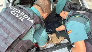 El olfato de &Aacute;lex no falla en Tafalla: descubre 21 paquetes de hach&iacute;s ocultos en el maletero de un coche
