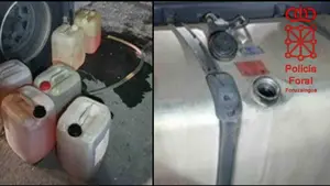 Pillados de madrugada en Beri&aacute;in: la Polic&iacute;a Foral sorprende a una pareja robando gasoil de varios camiones
