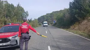 Cae con su bicicleta el&eacute;ctrica en una carretera de Navarra y termina detenido tras amenazar a los sanitarios y a los polic&iacute;as