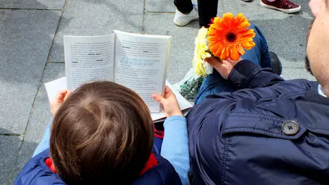 Pamplona celebra el Día del Libro y la Flor con la tradicional feria. S (12)
