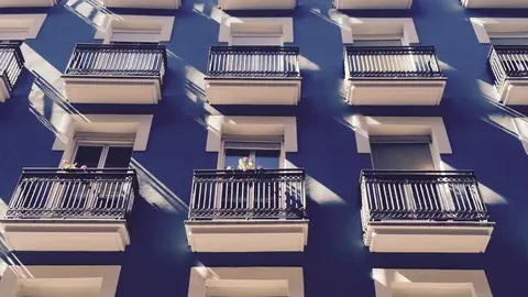 Balcones en Pamplona. 