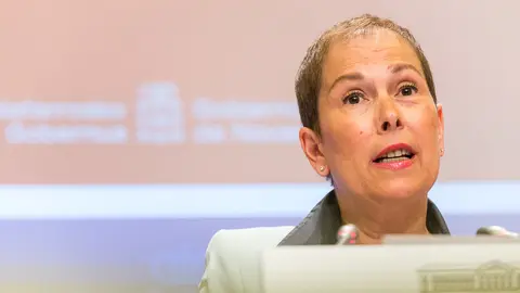 La presidenta del Gobierno de Navarra, Uxue Barkos, realiza un balance del ecuador de la legislatura (40). IÑIGO ALZUGARAY