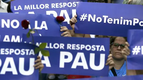 Manifestación en contra del terrorismo en Barcelona bajo el lema No tengo miedo EFE 2