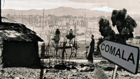 Una imagen ficticia de la Comala de Juan Rulfo en Pedro P&aacute;ramo,.