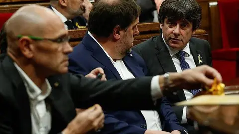 Un momento del pleno del Parlament celebrado este viernes sobre la independencia.