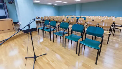 Sala de Visitas del Palacio de Justicia de Navarra en la que tendrá lugar el juicio contra 'La Manada', presuntos autores de una violación múltiple en los Sanfermine (29)